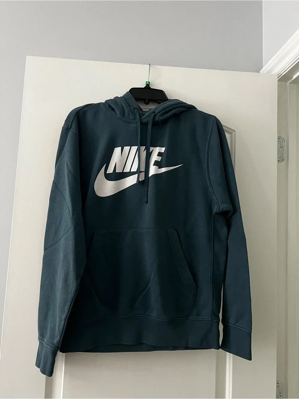 Nike Men's Hoodie in Teal with White Swoosh